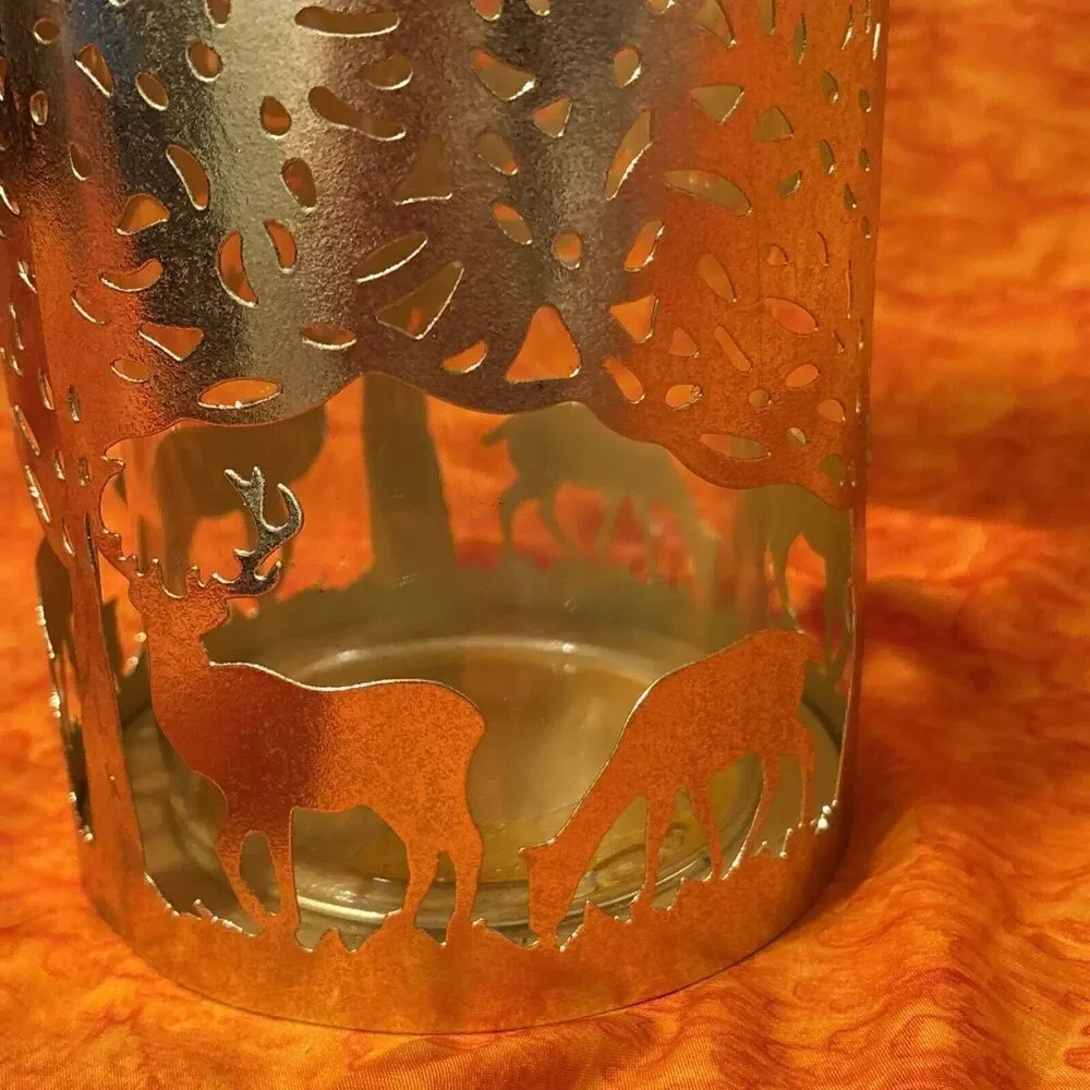 New Enchanted Woodland‎ Deer Candle Holder With Glass Insert